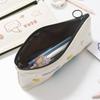 The New Popular Japanese Simple Large-capacity Pencil Case Ins Cartoon Bear Canvas Junior High School Student Pencil Stationery Box