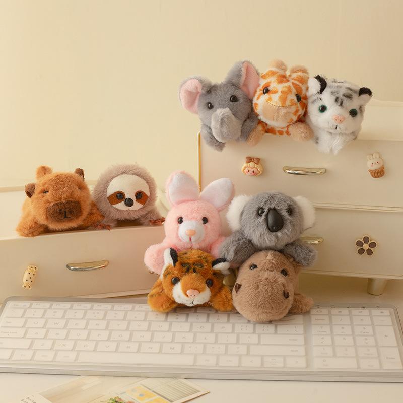 Magnet drăguț cu animal tigru iepure pentru frigider, jucărie de pluș, păpușă koala, păpușă de cârpă liniștitoare pentru copii