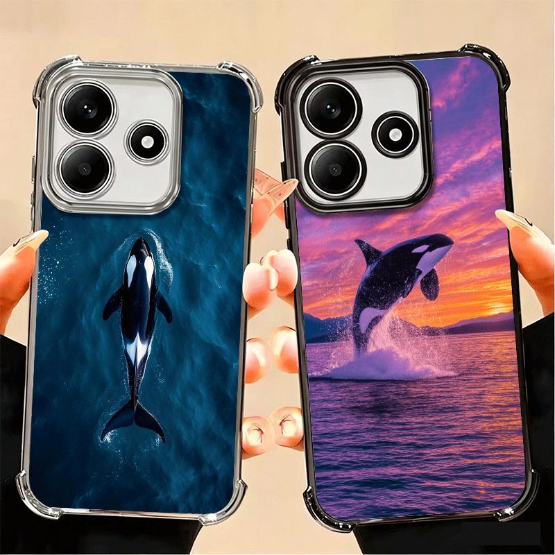 Orca Ocean Pattern Soft Phone Case For Xiaomi Poco X7 X8 Pro Max X6 X5 X3 F8 Ultra F7 M8 M7 M5S Redmi 15C 15A 15 14C 13C 12C 13