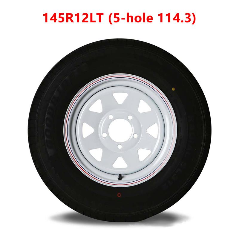 Trailer Steel Rim Tire Combination 12Inch 13 Inch Trailer RV Wheels, Yacht Trailer Off-Road Modification 145- A