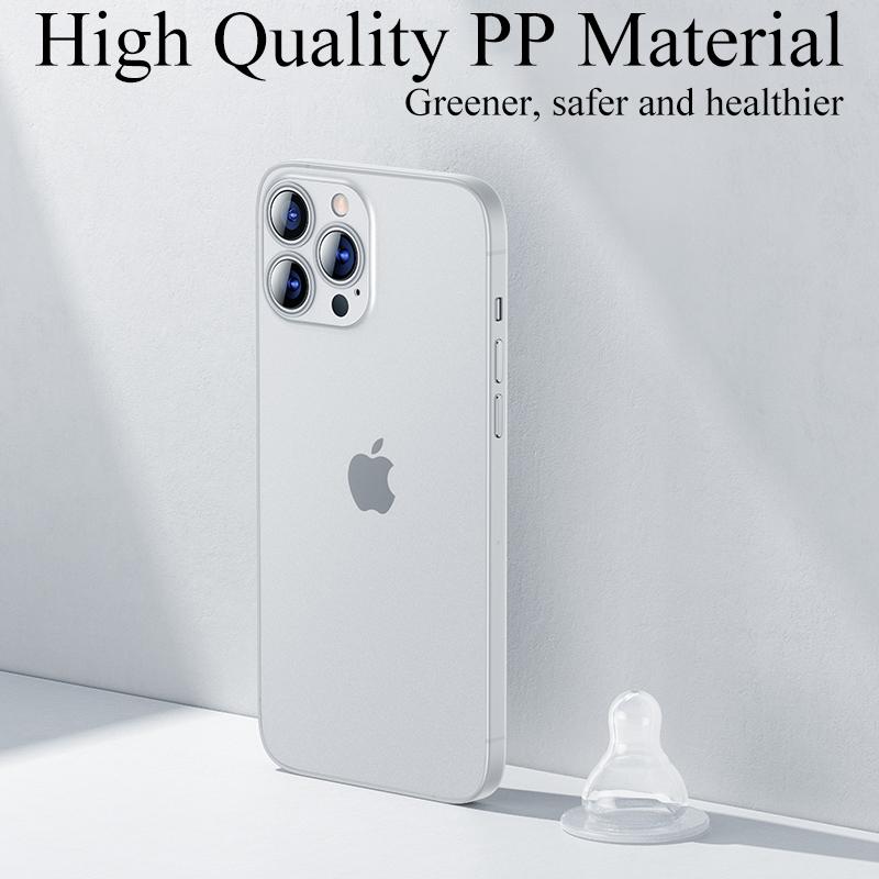 0.3mm Ultra Thin Matte PP Case For iPhone 15 14 13 12 Mini 11 Pro XS Max X XR 7 8 Plus SE   Transparent Soft Back Cover
