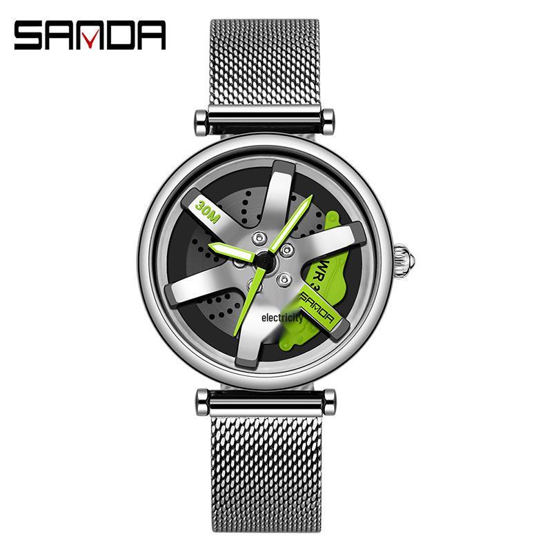 Sanda Meilleure Vente 1088 Montre pour Adolescent: Personnalisé, Cadran Rotatif 3D, Tendance, Quartz Étanche.