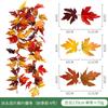Artificial Maple Leaf Vine Fall Decor Black Leaves Harvest Season Home Decoration Silk Floral Garland