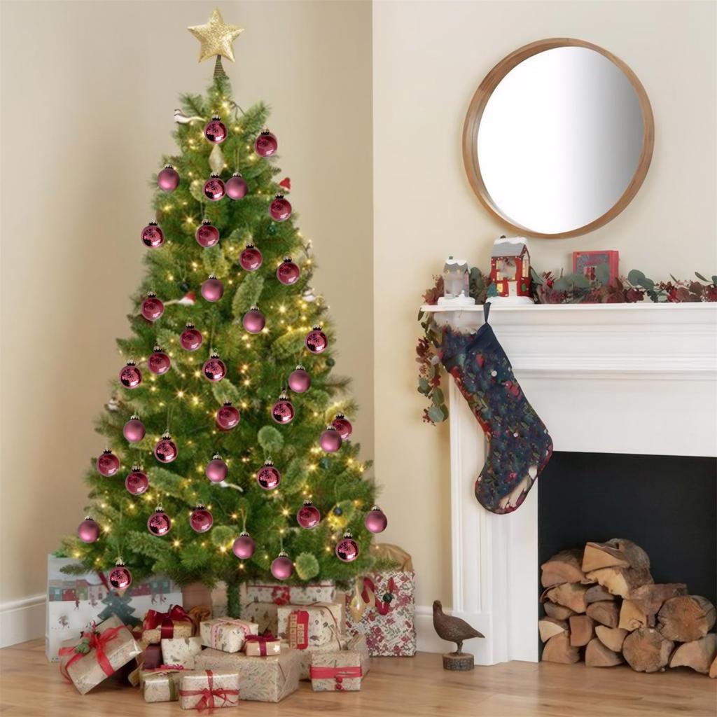 Weihnachtskugel-Ornamente, 15 Stück Hängende Kugel-Ornamente, Weihnachtskugeln, Dekoratives Hängendes Kugel-Set