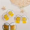 Novelty Bubble Beer Mug Glasses Plastic Durable Design - Tropical Theme Photo Booth Props for Beach Parties Bars & Bat Mitzvahs