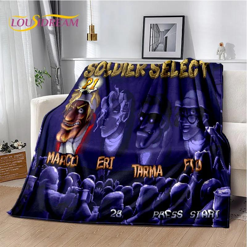 Metal Slug Classic Retro Game Cartoon Soft Flannel Blanket for Beds Bedroom Sofa Picnic,Throw Blanket for Cover Outdoor Leisure