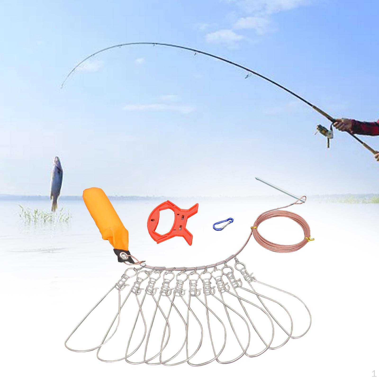 Stainless Steel Fish Stringer with Secure Buckles 10m