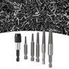 6 Pcs With Adapter Bolt Extractor Kit 1/4 Inch Hex Shank Broken Screw Extractor  Mechanical Repair