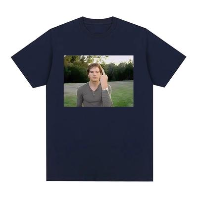TV-Serie Lustige Dexter Morgan Edition Stinkefinger Meme Grafik T-Shirts Männer Frauen Kleidung Lässige Baumwolle Kurzarm T-Shirts