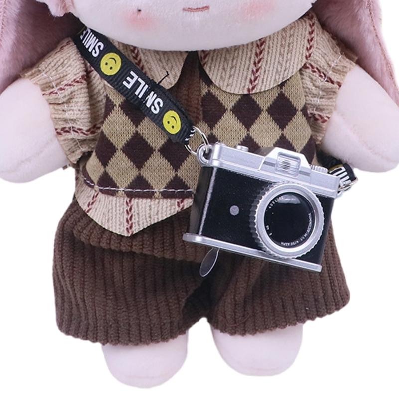 Smiling Face Camera Keychain With LED Light And Sound Effect Detail Creative Hanging Pendant For Parties Gifts