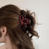 Retro Burgundy Half-Updo Hair Clip for Women - 2025 High-End Hair Accessory