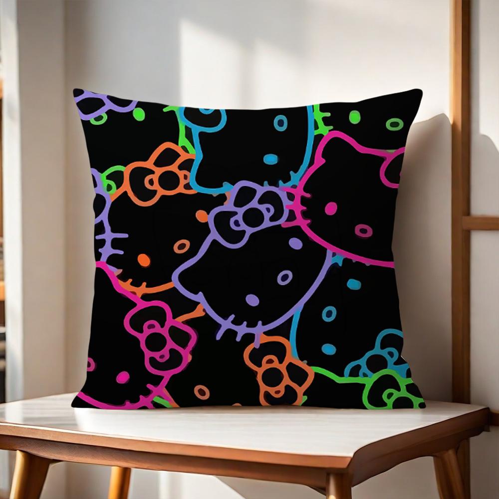 Kawaii H-Hello K-Kitty Cushion Cover For Pillow Printing Sofa Decoration Home Car Room Coffee Shop Office Nordic Simplicity