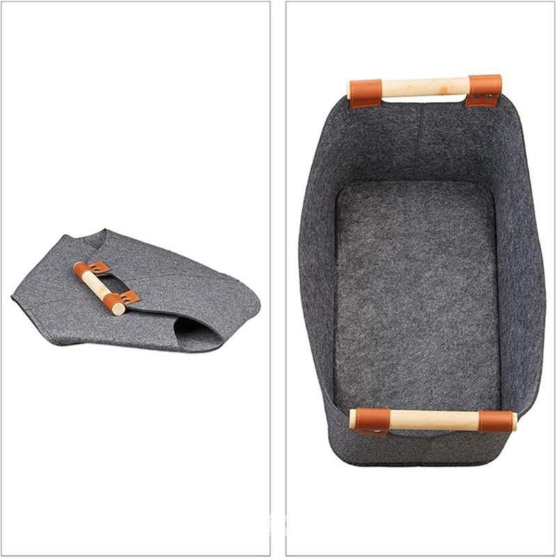 Contemporary Felt Wood Storage Bag Large Capacity Firewood Carriers Essential for Warm Fireplaces and Outdoor Activities