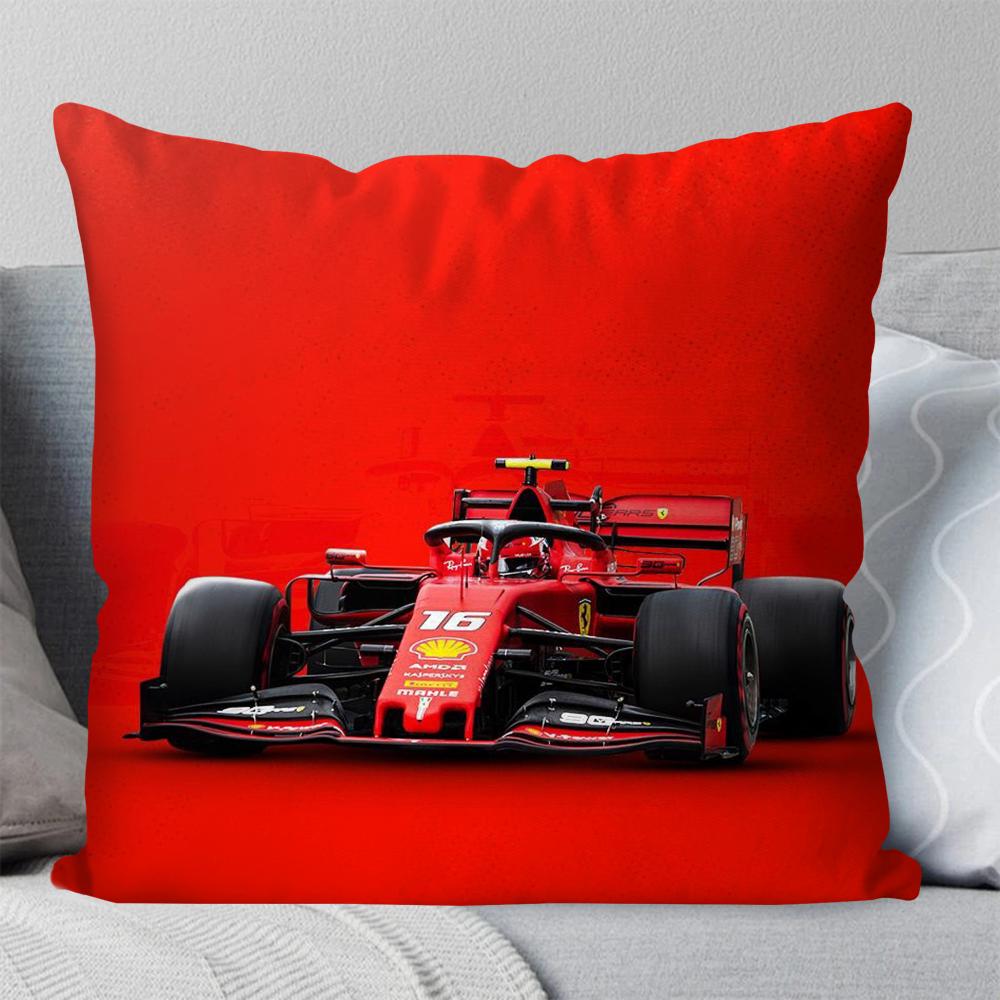C-Charles L-Leclerc F1 16 Kissenbezug Quadratisches Kissen Schlafzimmer Sofa Freizeit Komfortkissen Auto Wohnzimmer Heimdekoration 40X40