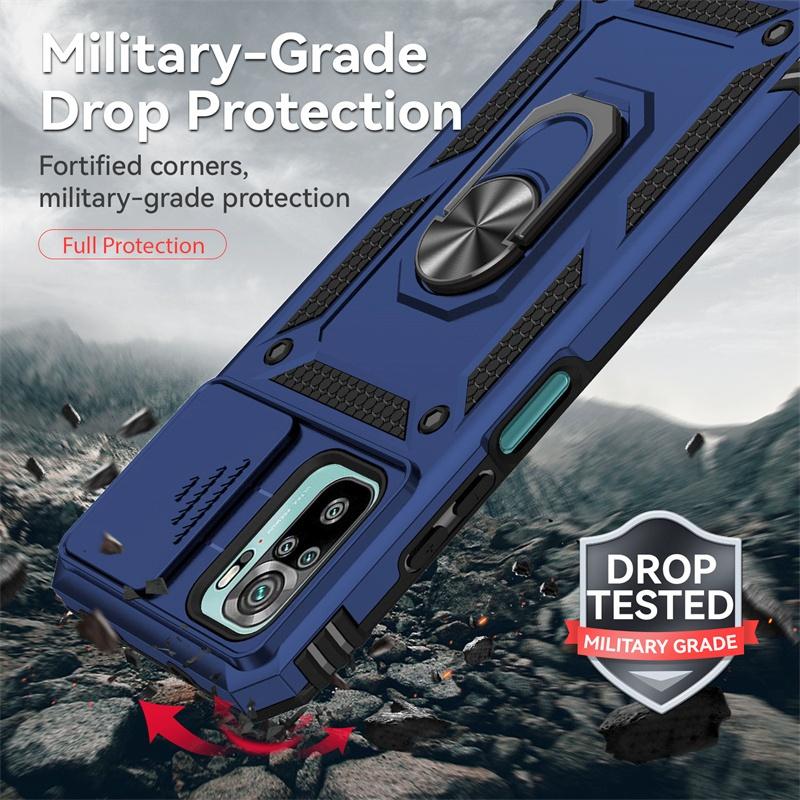 For Xiaomi Redmi Note 10 10s 4G Case Magnetic Holder Ring Armor Funda For Redmi Note 10 Pro Max Note10 10C Lens Protector Cover