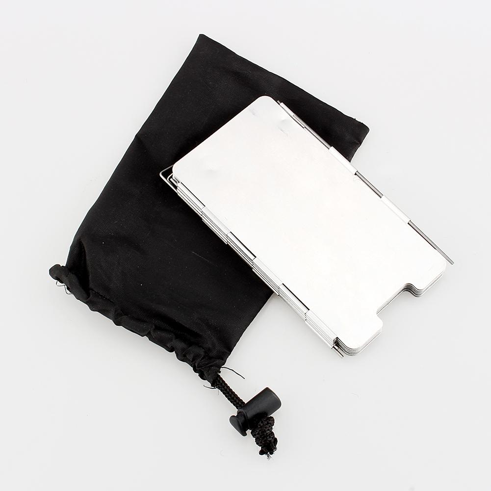 9 Plates Survival Foldable Cooker Gas Stove Wind Shield Metal Camping Windscreen