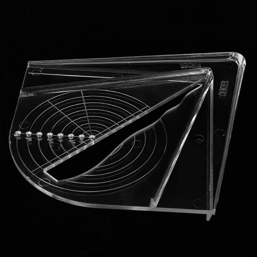 Transparent Center Finder for Square, Round, Octagon and Hexagon Shaped Material Woodworkers Measuring Tools