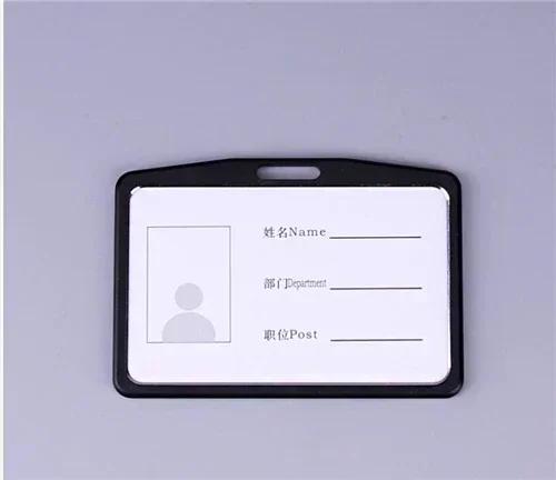 Credit Card Cover Women Aluminum Alloy Work Name Card Holders Case Business Work Card ID Badge Lanyard Holder Metal Bags