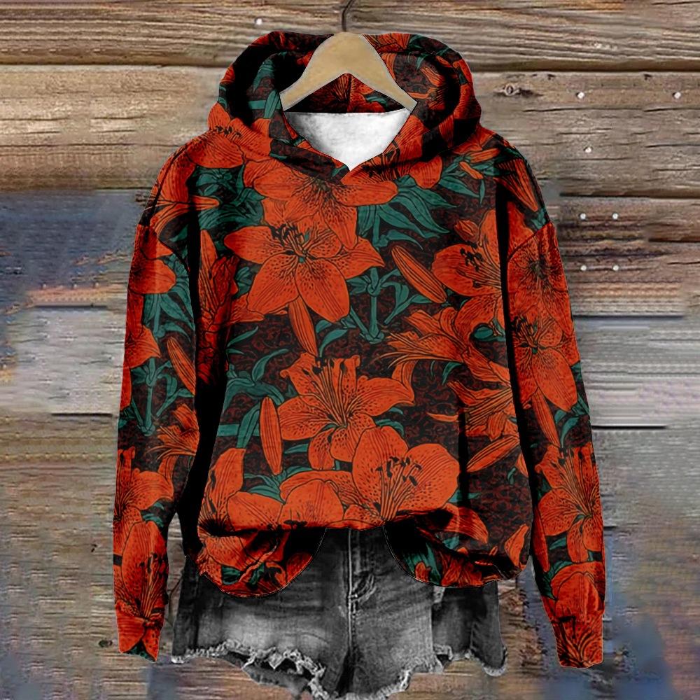Fashion Flower Hoodies Floral 3D Print Women Men Hooded Sweatshirts Streetwear Oversized Pullover Hoodie Tops Female Clothing