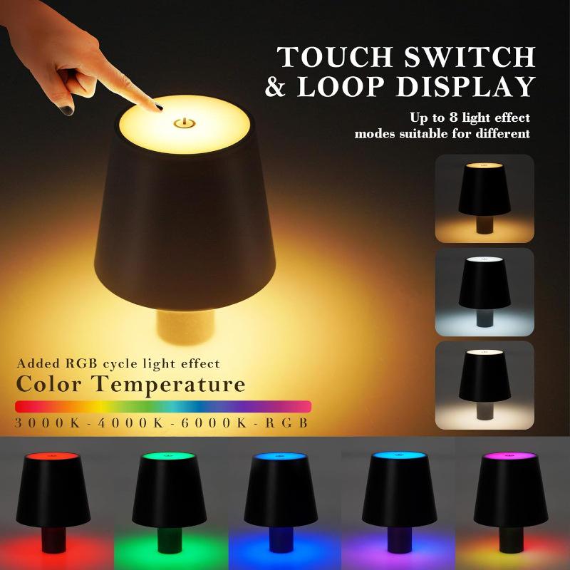 Wine Bottle LED Desk Lamp - RGB Color Night Light for Bars & Restaurants