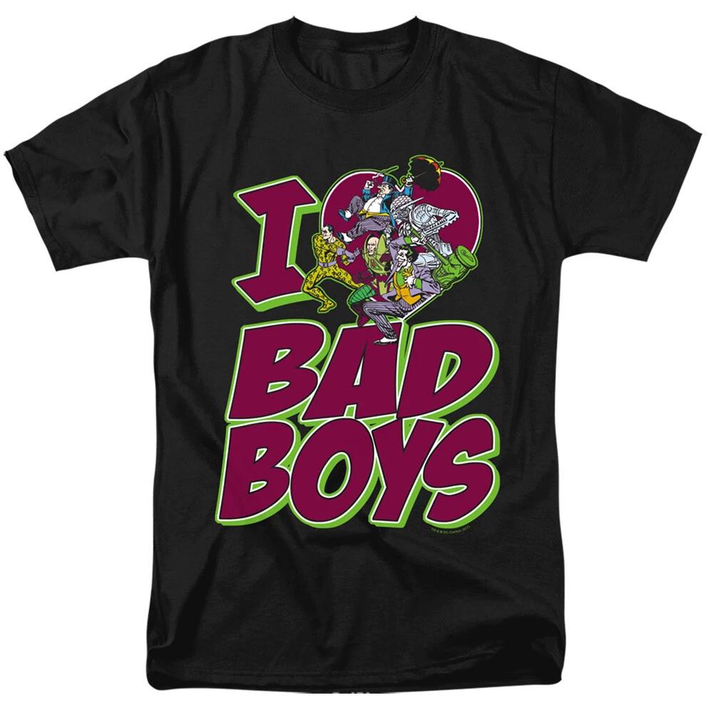 Justice League Of America  I Heart Bad Boys  T-Shirt - Regular or Tank - to 6X XL
