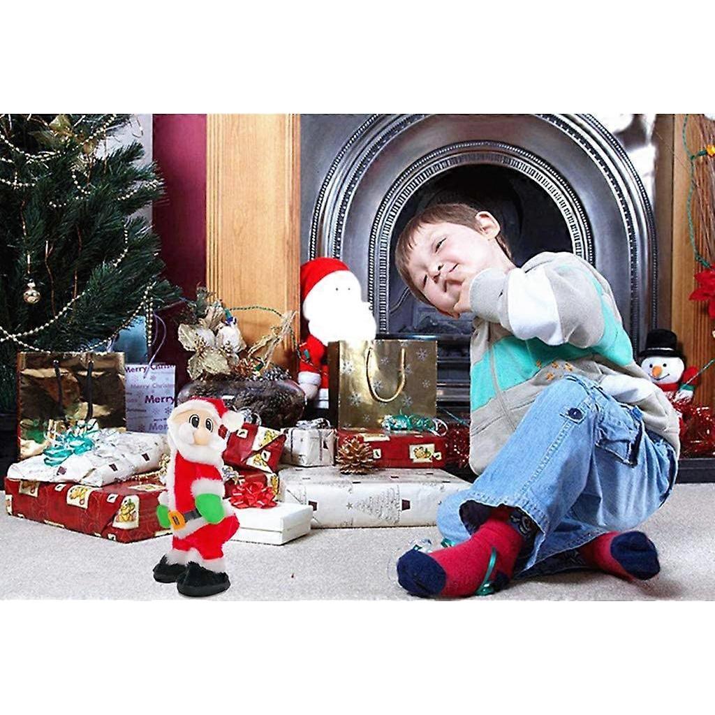 Santa Electric Toys, Christmas music dolls dance and sing Christmas fun presents with fluffy rocking hips