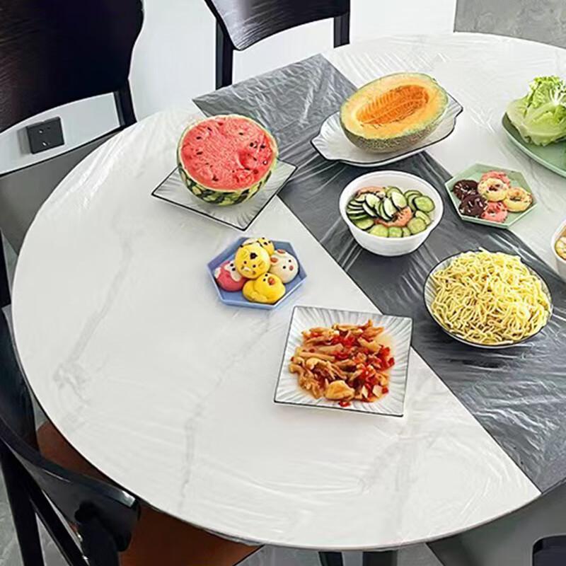 

Pabei Disposable Elastic Round Tablecloth, 10-Pack