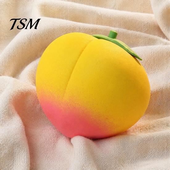 Giant Peach Stress Relief Toy Toy, Realistic Large Squeeze Simulated Fruit Sensory Desk for Adults & Kids Portable Reliever