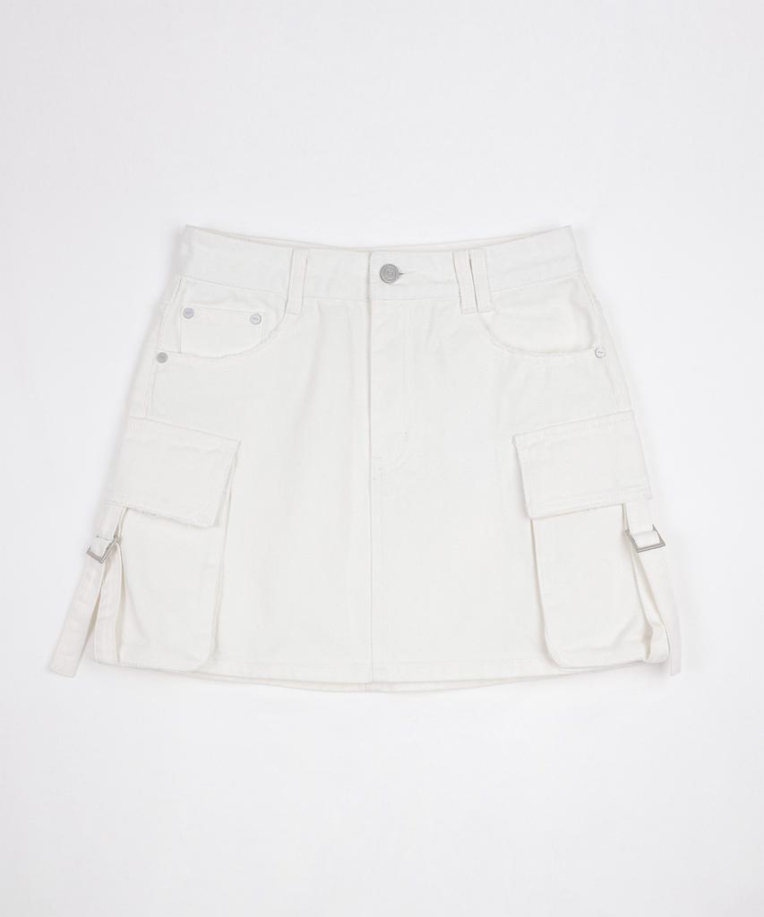 Deketeuumeon Cargo Mini Skirt Dcsk004Ivory
