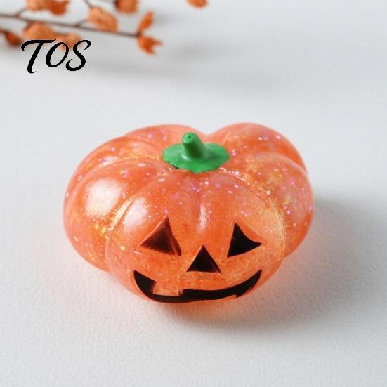Smiling Pumpkin Toy 1/4Pcs Halloween Stress Relief Toy, Head Squeeze Glitter Desk Clear Office for Relieve Anxiety Soft Toys