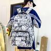 Schoolbag Graffiti Comic School Bag Boys Junior High School Students College Students Trendy Backpacks Men's and Women's Fashion Trend High School