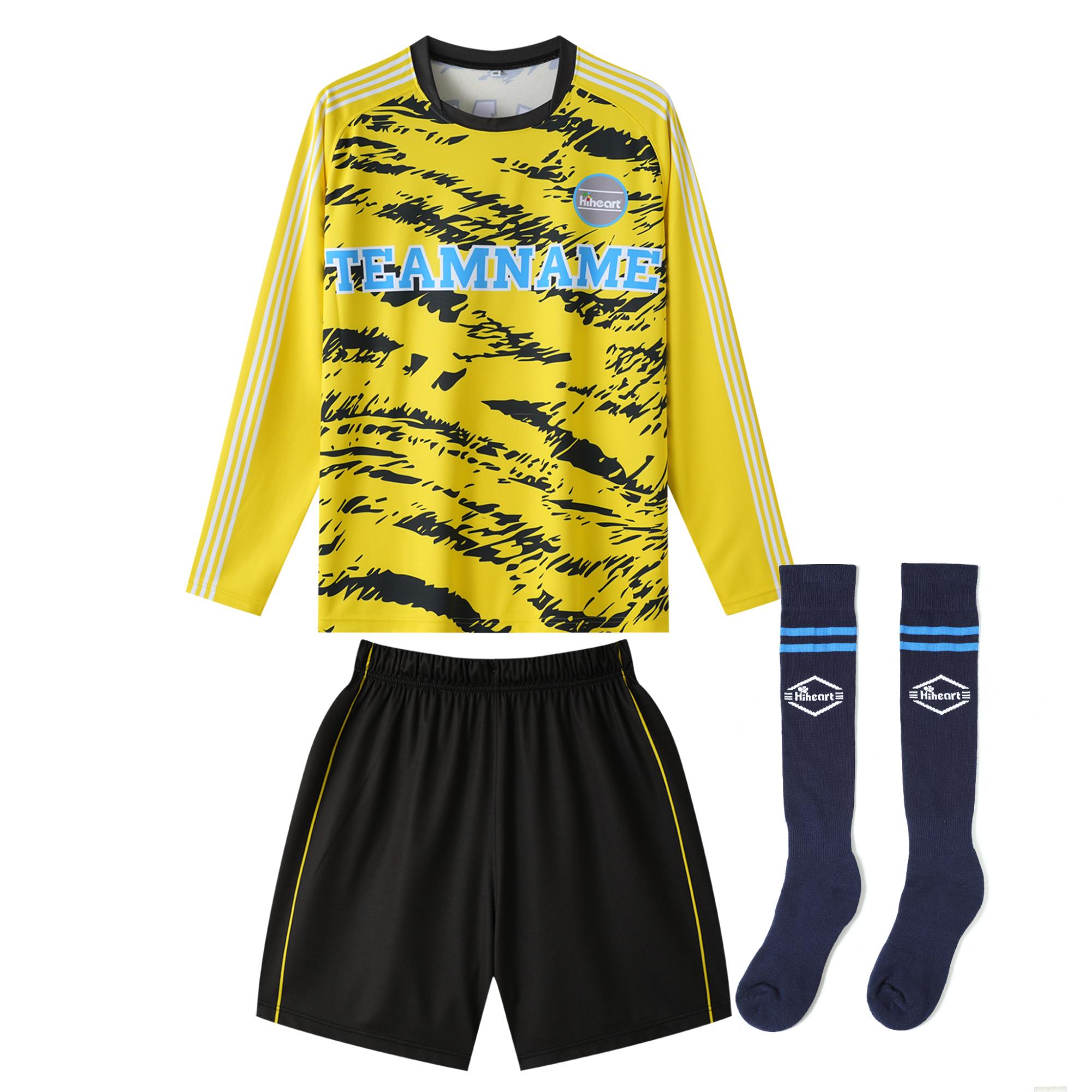 Men Football Jersey Personalized Custom Boys Soccer Jersey Fast Dry Breathable Football Soccer Uniform Set S жёлтый