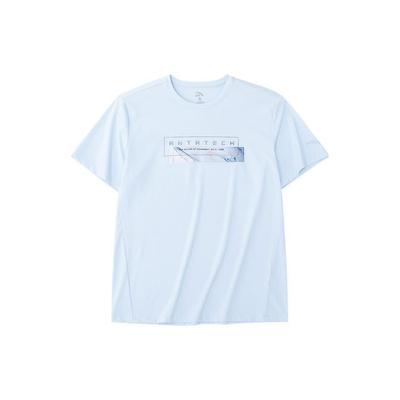 T-shirt Sport Tricoté Manches Courtes Col Rond Imprimé Lettres Homme Hauts Bleu 152237132-210454