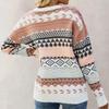 Women's Knitted Retro Round Neck Loose Pullover Sweater