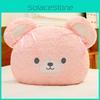 Cuter Bear Plush Pillow With Pp Cotton And Bows Decor For Kids And Teens