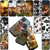 Cow Print Wallpaper Silicone Cover for Apple iPhone 17 12 13 Pro Max Mini ProMax 7 + 8 Plus Air 8+ Coque Phone Case