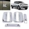 Silver Look Exterior Handle Trim Set, 4 Piece ABS Door Handle Covers for 2004-2014 Truck Door Area Update Daily