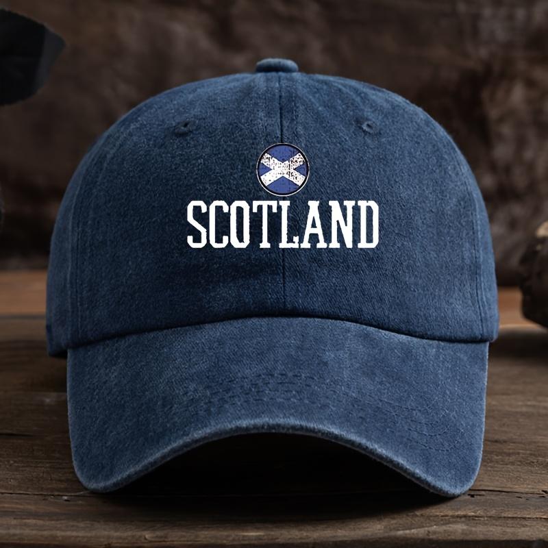 Men Women Scottish Gaelic Letter Print Baseball Cap Adjustable Snapback Hat Suitable for Outdoor Casual Wear Themed Even