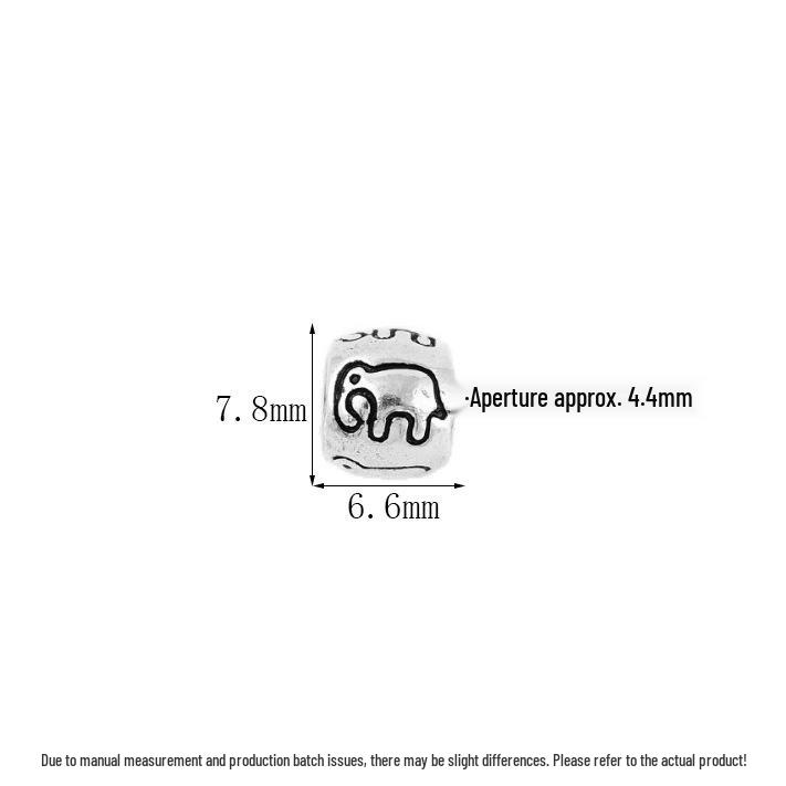 S925 Sterling Silver Elephant Spacer Beads for DIY Bracelets