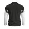 Men Striped Color Block Long Sleeve Polo Shirts Autumn Turn-Down Collar Patchwork Tops Casual Daily Golf T Shirts