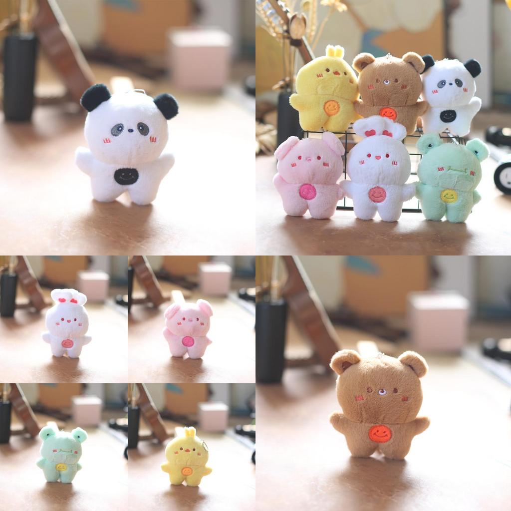 Super Soft Short Plush Animal Keychain Stuffed Toy Backpack Accessory Gift For Children
