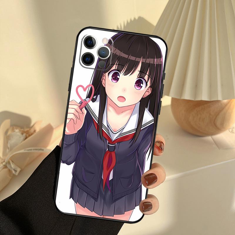Anime Girl Cartoon Japan Cute Phone Case For iPhone 14 16 15 11 12 13 17 Pro Max 13 Mini 15 16 Plus 16e 17 Air Cover Funda