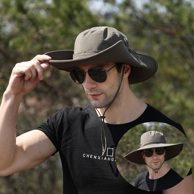 Men's Summer Sunshade Hat Outdoor Men's Leisure Fisherman Hat Mountaineering Fishing Sun Hat