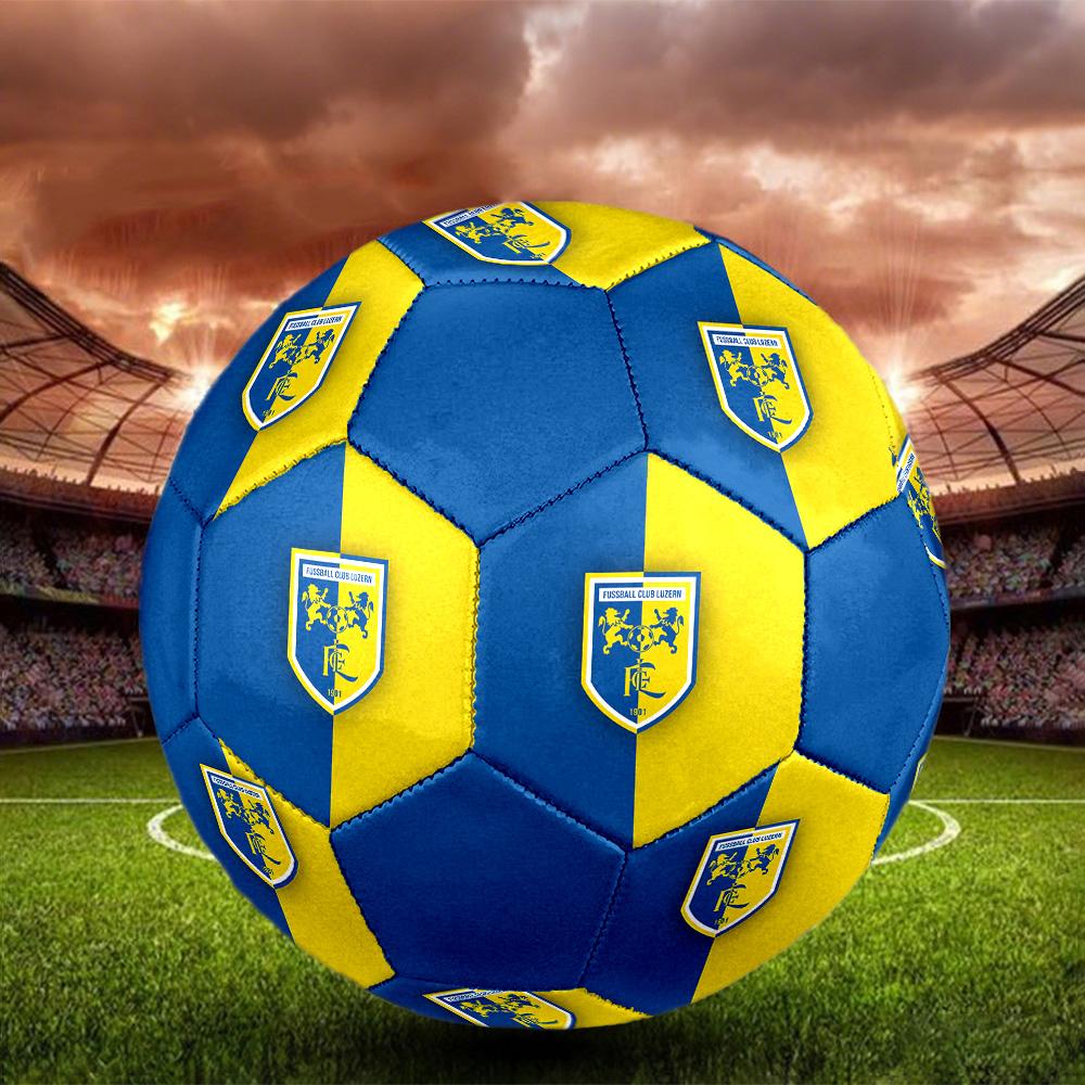 Pallone da Calcetto Indoor FC Luzern Colorato Per Tutte le Età Misura 5 Cucito a Macchina PVC Pronto per la Competizione Resistente Alto Rimbalzo
