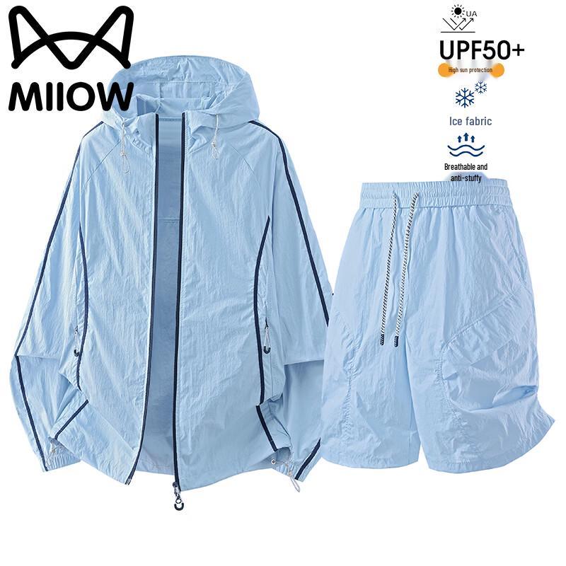 MiiOW Men s Summer Quick-Dry T-Shirt & Shorts Sportswear Set 2XL