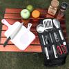 Set di Utensili da Viaggio Portatili 9 pezzi Acciaio Inossidabile Set di Pentole da Cucina da Campeggio Utensili da Cucina per