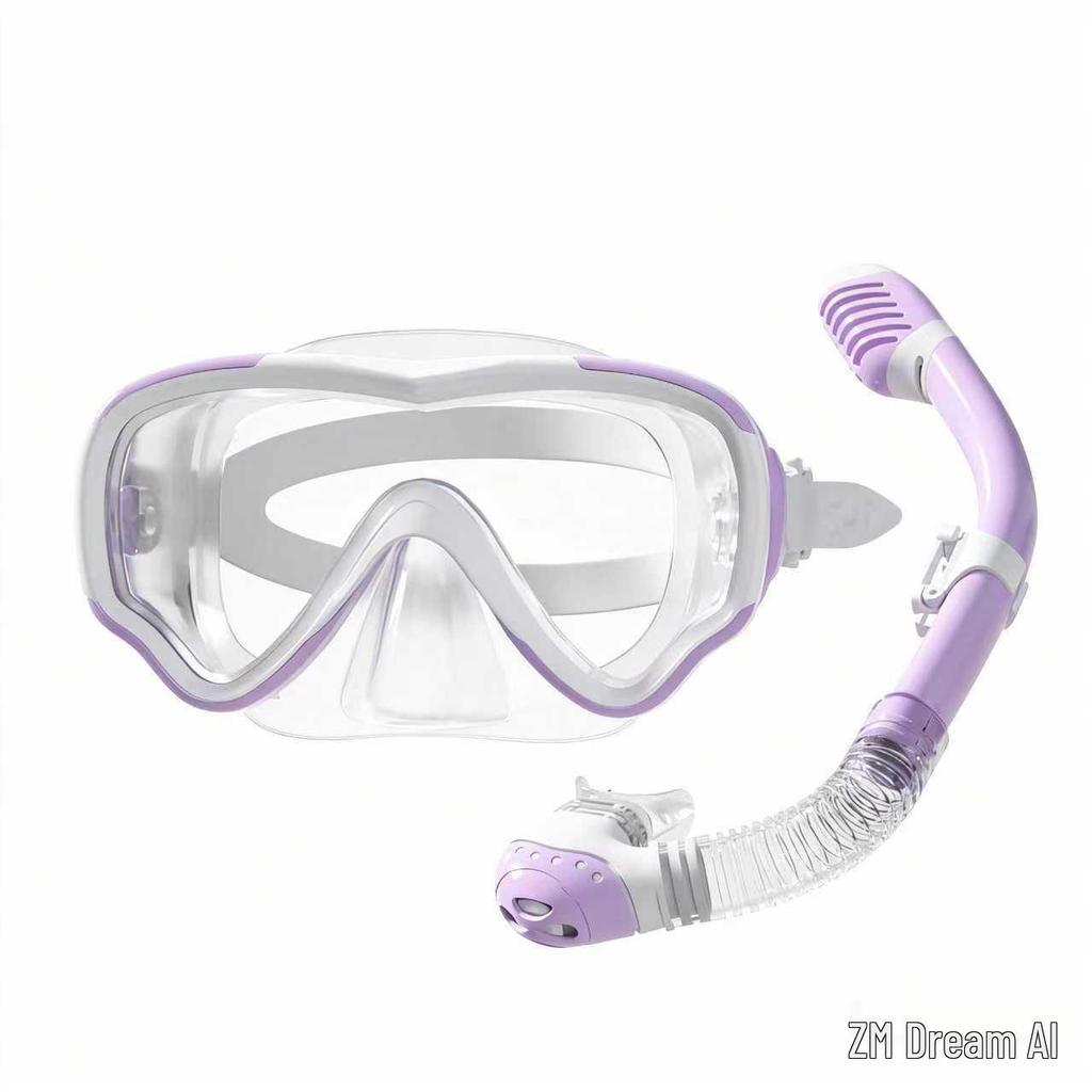 Full Face Kids Snorkel Set with Anti-Fog Diving Mask and Goggles