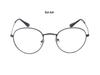 Retro Metal Round Patterned Edge Eyeglasses 3447 - Trendy Harajuku-Inspired Plano Glasses