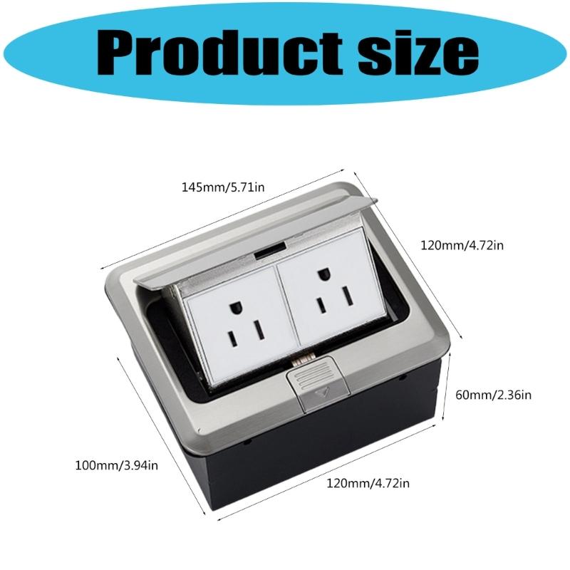 Strong Steel Ground Power Outlet with Spring Loading Popup Mechanism Corrosion Resistant Floor Port US Compatible