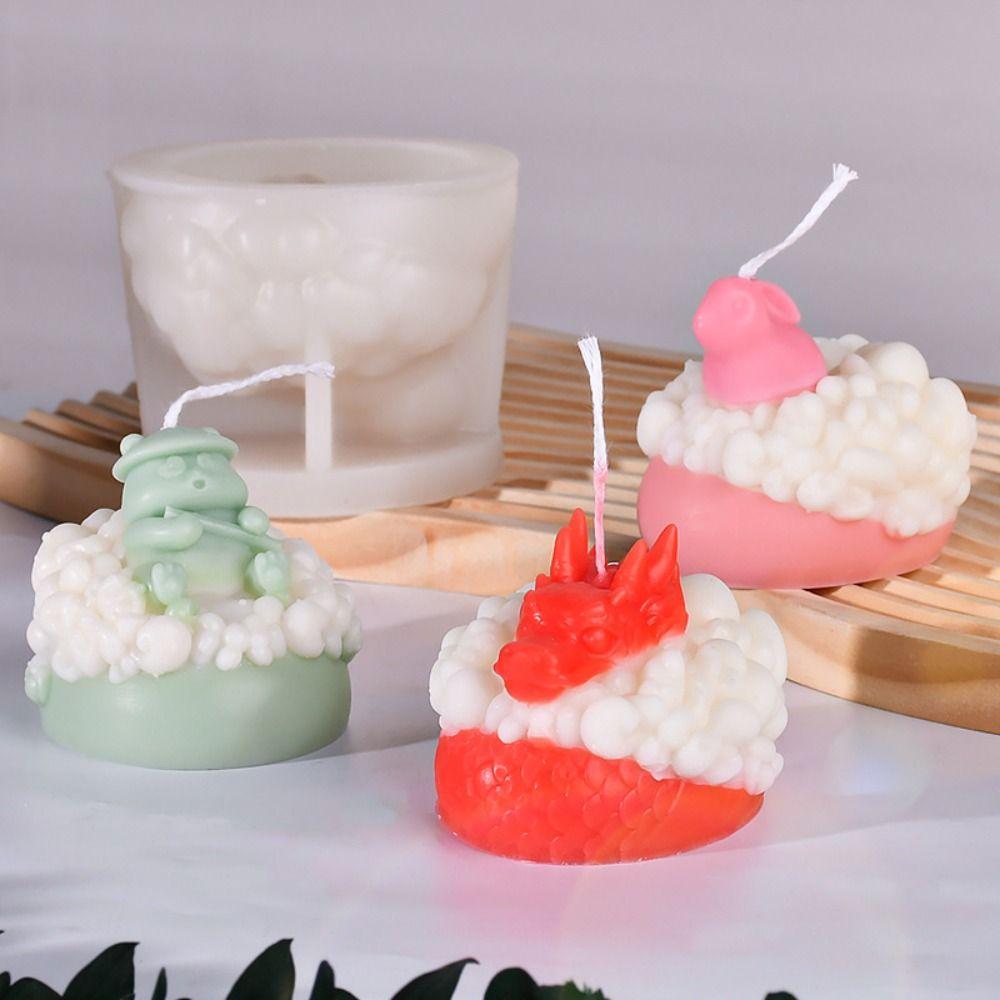 

3D Candle Mold Handmade Chocolate Mould Gifts Chinese Dragon Cake Mold Home Decor